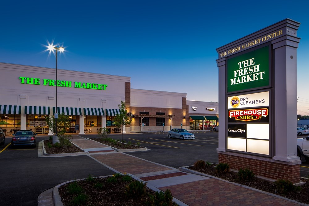 exterior of The Fresh Market store's entrance