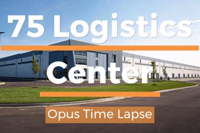 outside of 75 Logistics Center built by Opus