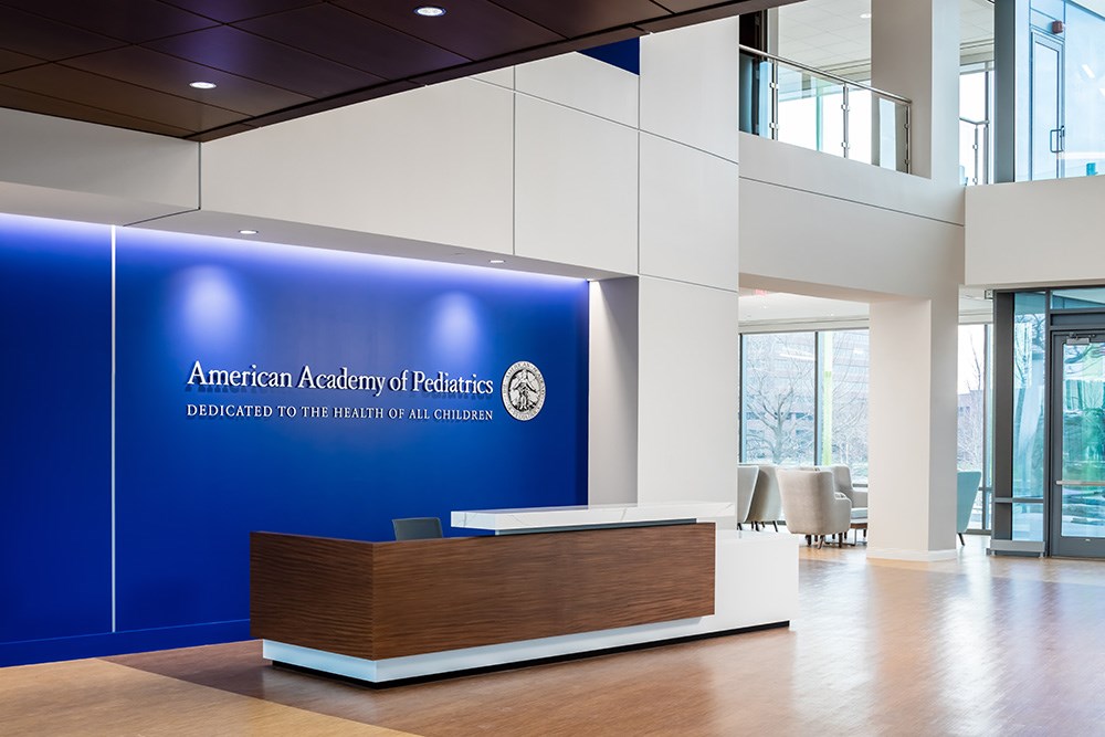 American Academy of Pediatrics headquarters office designed by VOA, built by Opus