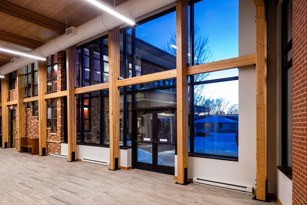 Saint Joan of Arc Catholic Community (Minneapolis) welcome center by Opus Design Build, L.L.C. and Opus AE Group, L.L.C.
