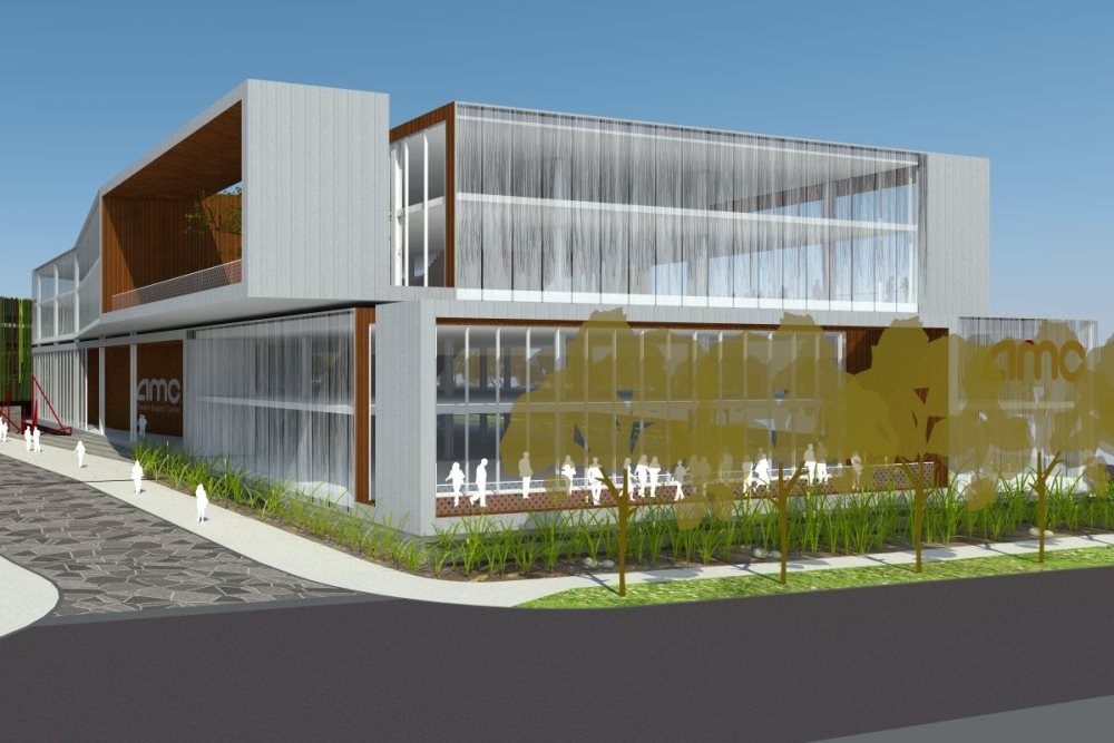 rendering of exterior of an office building