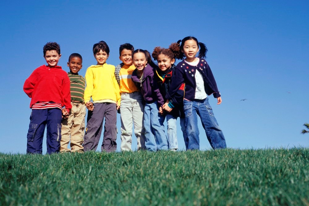 group of children outside