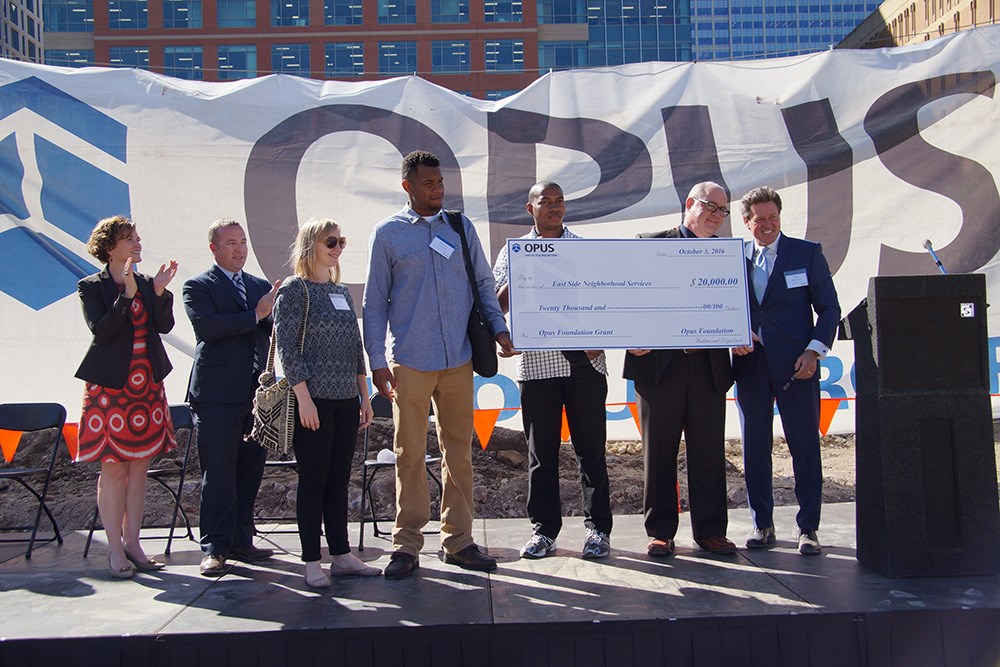 The Opus Foundation awarded East Side Neighborhood Services a $20,000 grant.