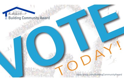Voting is now open for the third annual Gerry Rauenhorst Building Community Award.