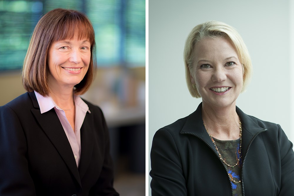 Margaret Knowlton, director of environmental risk for Opus Holding, L.L.C., and Amy Goldman, chair & CEO of GHR Foundation and director on The Opus Group’s board