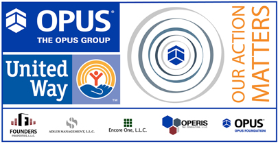 2019 Opus United Way Campaign logo