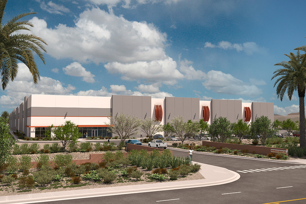 Rendering of Goodyear Airport 85 speculative industrial development by The Opus Group