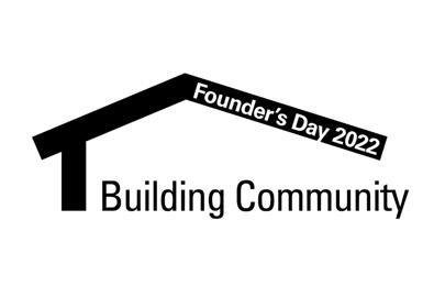 logo reading "Founder's Day 2022, Building Community"
