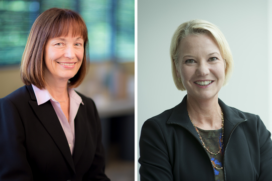 Margaret Knowlton, director of environmental risk for Opus Holding, L.L.C., and Amy Goldman, chair & CEO of GHR Foundation and director on The Opus Group’s board