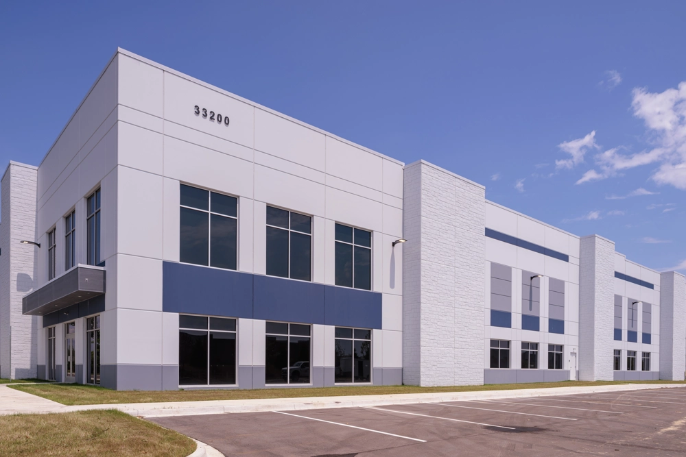 exterior of industrial building