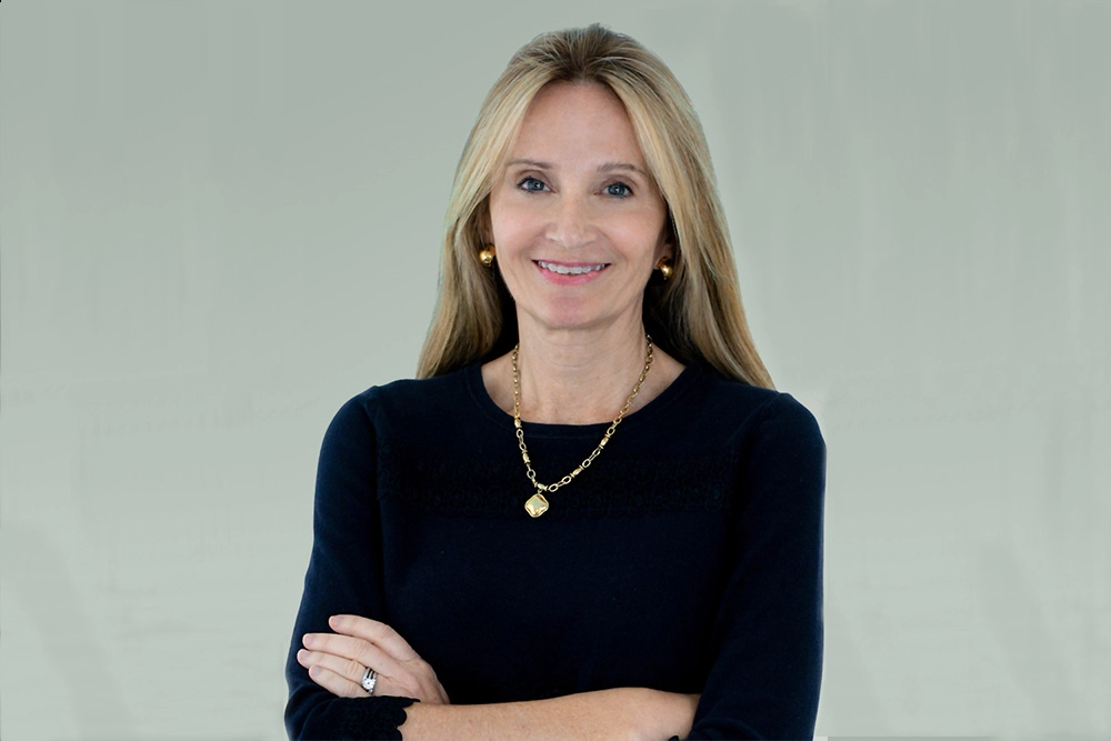 smiling person in business attire