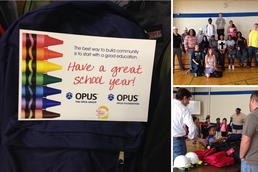 Opus Foundation Fills Backpacks for Kids in Need - Opus