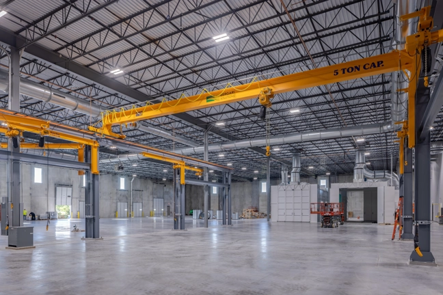 interior of warehouse in industrial building