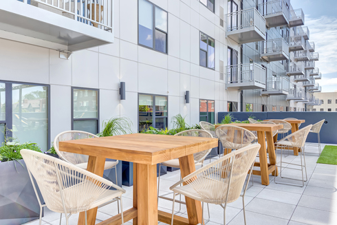 The Marke of Elmhurst Luxury Multifamily Outdoor Amenity developed by Opus