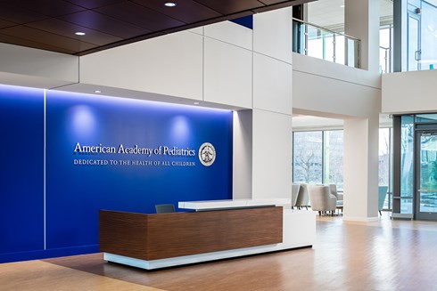 American Academy of Pediatrics headquarters office designed by VOA, built by Opus