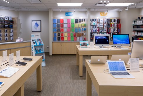 Creighton University's Harper Center includes retail space for the iJay store.
