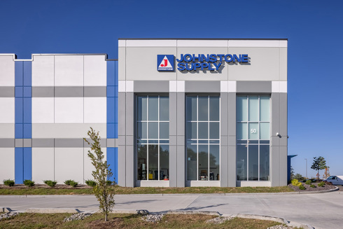 exterior of Earth City Spec and Johnstone Supply HQ Industrial