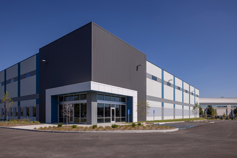 exterior of Earth City Spec and Johnstone Supply HQ Industrial