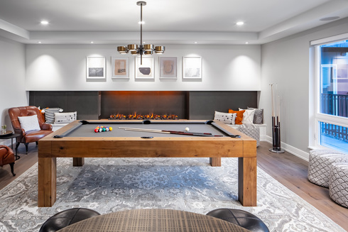 club room and game room of Ellison Luxury Apartments in Illinois