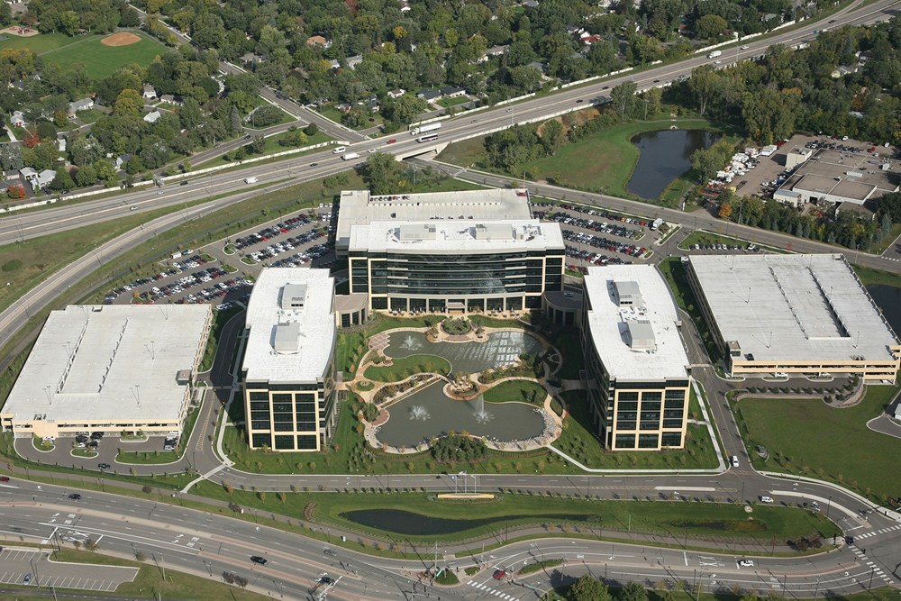 Excelsior Crossings, suburban office campus, suburban office development