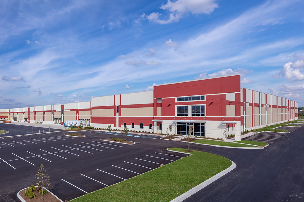 exterior of Greenpointe Logistics Center, built by Opus