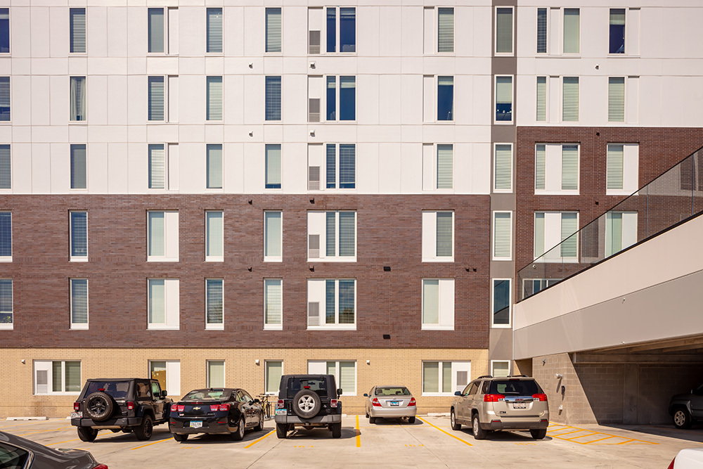 exterior of The Union on Lincoln Way Student Living