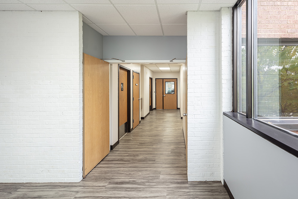 Renovated interiors of LabCorp office value add in Overland Park, KS