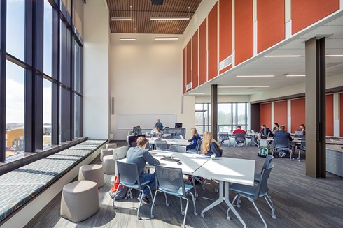 Northwestern College Health Natural Sciences Collaborative Study Lab built by Opus Design Build.