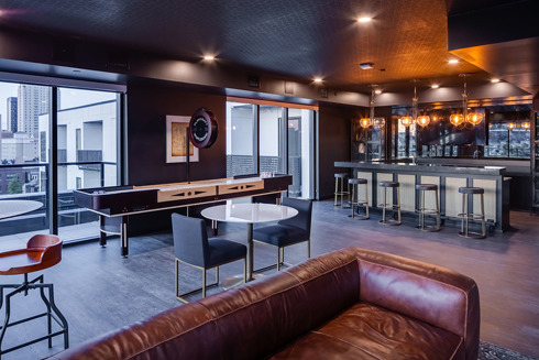 The Maven on Broadway Multifamily amenity clubroom
