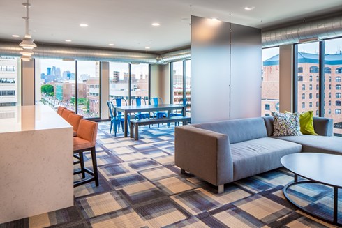 Clubroom of The Station on Washington Student Housing Development in Minneapolis