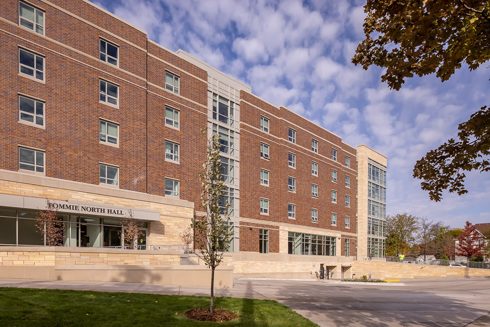 exterior of University of St Thomas Tommie North Residence Hall