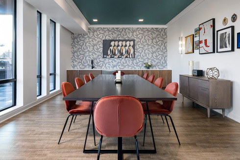 amenity clubroom dining in Vesi apartment development
