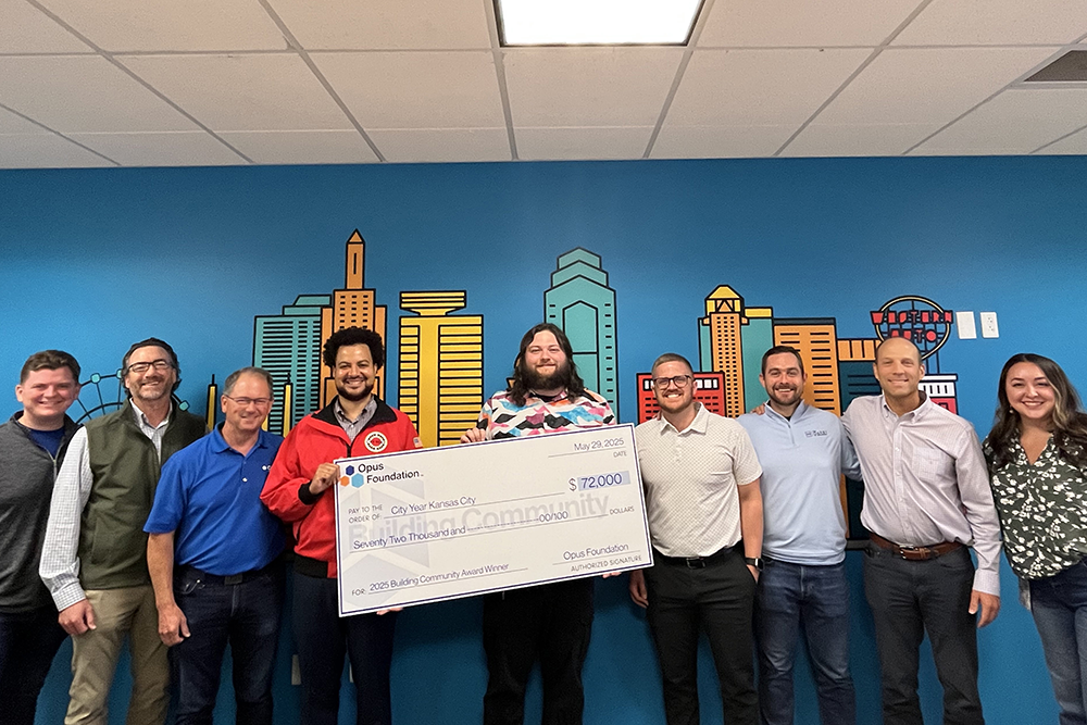 2025 Building Community Award check presentation to The Link